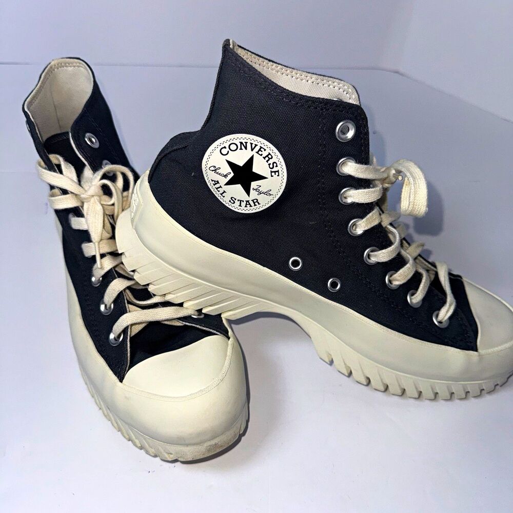 Converse Chuck Taylor Black All Star Lugged High Top Lace-Up Sneaker Size Men 8